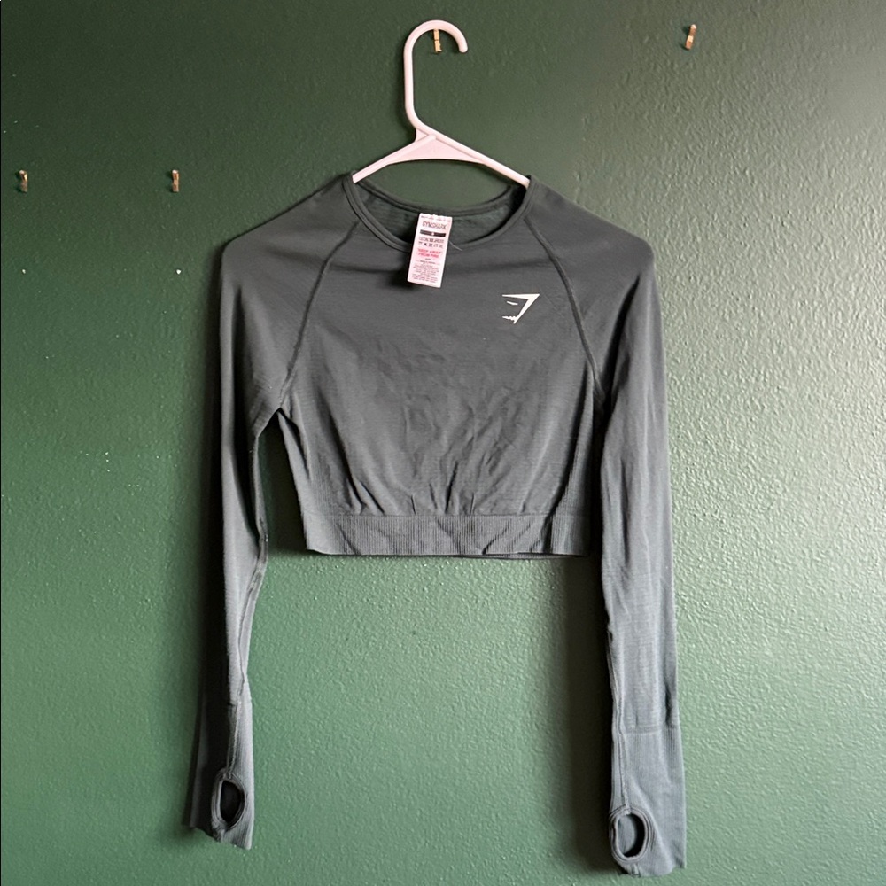 Green Workout Crop top